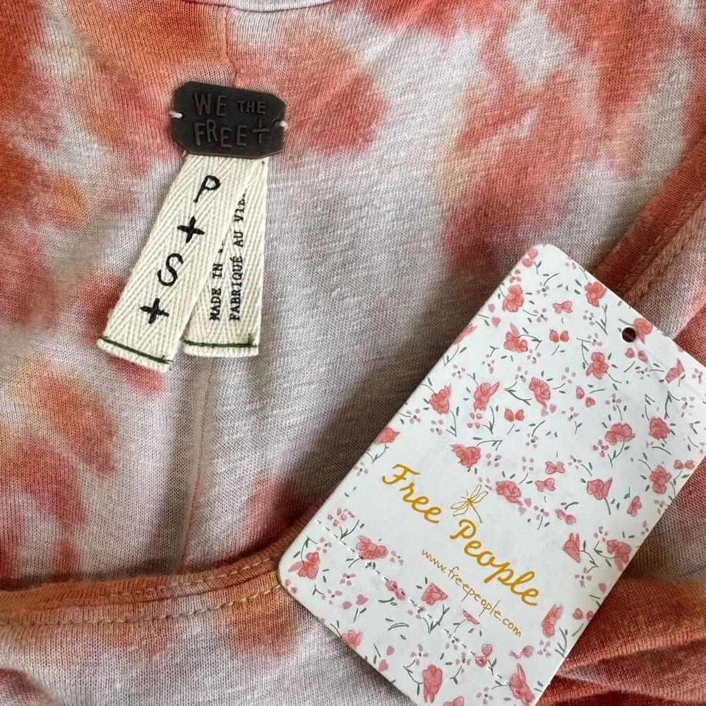 FREE PEOPLE We The Free Cruz Washed Tie Dye Cape Tank